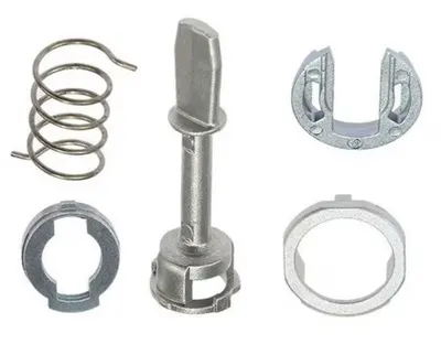 Kit reparatie incuietoare yala usa auto Techstar, compatibil VW Passat B5 Lupo Bora Golf 4 Audi A3 A4 A6, 1996–2005, 5 piese metalice, 3B0837167