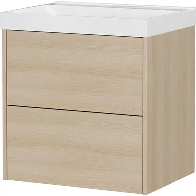 Dulap sub chiuvetă în culoare naturală suspendat cu aspect de lemn de stejar 61x65 cm Bodera – Germania