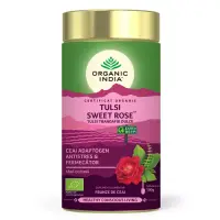 Ceai Tulsi Trandafir Dulce, Antistres & Fermecator 100g ECO| Organic India