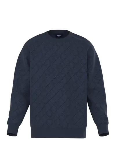 Bluza de trening cu model monograma - Albastru
