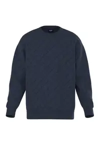 Bluza de trening cu model monograma - Albastru