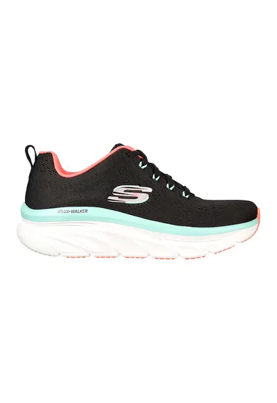 Pantofi sport relaxed fit de plasa D'Lux Walker-Fresh Finesse - Negru/Albastru aquamarin/Coral