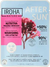 Iroha Nature Mască hrănitoare după soare cu alge și probiotice, 25 ml