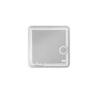 Oglinda baie cu LED dezaburire lupa si butoane touch Pio Pierre Cardin 80x80 cm