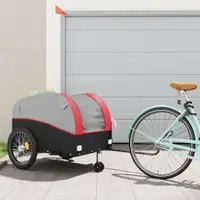 Gossi remorca pentru biciclete, negru si rosu, 45 kg, fier