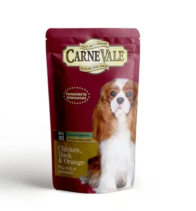Carnevale Dog Plic Pui/Rata/Portocale 125 g - 125-g