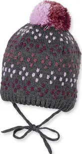 Căciulă de iarnă tricotată Sterntaler - 51 cm, 18-24 luni, gri-roz
