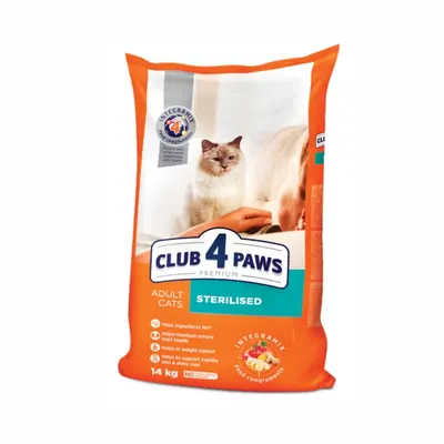 Hrana uscata premium pisici, Club 4 Paws Sterilised, Pui, 14 kg