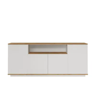 Comoda FR15-AW, pin atlantic + alb, 180x44,5x75 cm