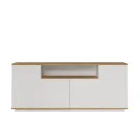 Comoda FR15-AW, pin atlantic + alb, 180x44,5x75 cm