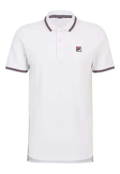 Tricou polo barbati Lubbeek alb - bumbac - croiala regulata - guler cu trei nasturi