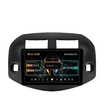 Navigatie 2K Toyota RAV4 (2005-2013), Android, S-Quadcore 4GB RAM + 64GB ROM, 10.36 Inch - AD-BGS100042K+AD-BGRKIT069B
