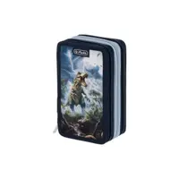 Penar echipat 31 piese, 3 fermoare, 19x11.5x7cm, T Rex, Herlitz