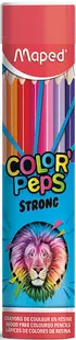 Creioane colorate Maped Color Peps - 24 culori, in tub metalic