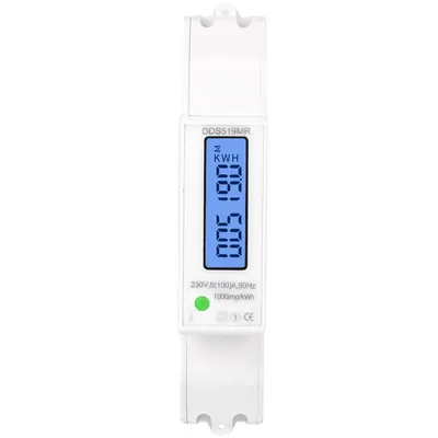 Contor monofazat de energie electrica, Sinotimer, 230V AC 50Hz, 5(100)A, ecran digital LED iluminat, DDS519MR