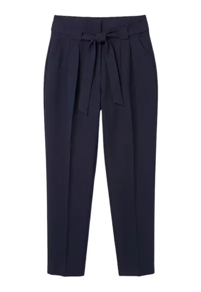 Pantaloni conici cu funda din panglici Polphe
