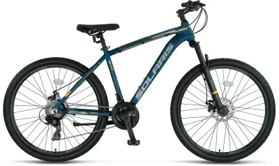Bicicleta MTB Umit Solaris, 21 viteze, culoare albastru indigo portocaliu roata 27.5, frana disc