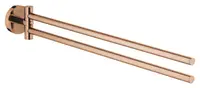 Suport prosop Grohe Essentials 40371DA1, 449 mm, 2 brate, pivotant, fixare ascunsa, Lucios, Warm sunset