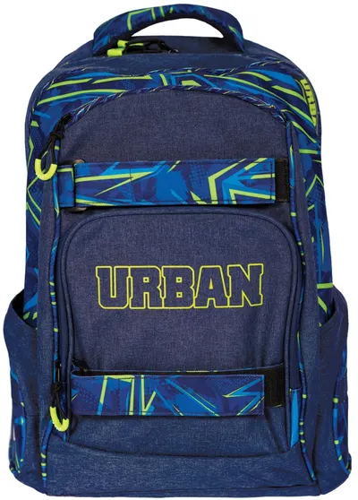 Rucsac școlar anatomic S. Cool - Urban, linii verzi