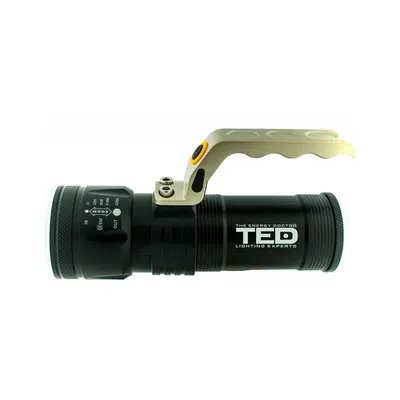 Lanterna metalica 1 LED 10W zoom 3 acumulatori