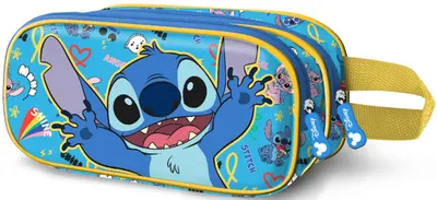 Penar școlar 3D Karactermania Lilo & Stitch - Hello, 2 fermoare