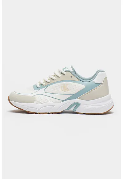 Pantofi sport retro - pentru tenis - Alb/Albastru pastel/Grej