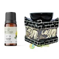 Set Ulei Aromat de Frezie Nr.21 10ml AROMATIQUE + Suport Mare pentru Ulei Aromat Elefant BISPOL