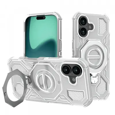 Husa pentru Apple iPhone 16, Techsuit, Carbon Shield Pro, Alba