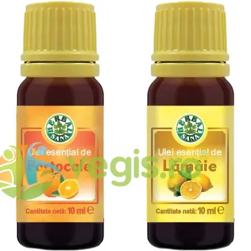 Pachet Ulei Esential de Portocale 10ml + Ulei Esential de Lamaie 10ml