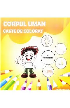 Corpul uman - Carte de colorat cu abtibilduri