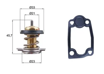 Termostat lichid racire (79 C) potrivit IVECO DAILY IV, DAILY V, DAILY VI; CITROEN JUMPER II; FIAT DUCATO; PEUGEOT BOXER 2.3D-Electric 04.06