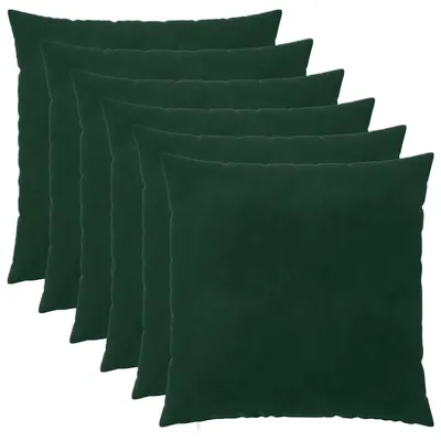 vidaXL Husă pentru pernă 6 pcs HEERLEN Verde închis 80 x 80 cm Catifea
