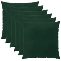 vidaXL Husă pentru pernă 6 pcs HEERLEN Verde închis 80 x 80 cm Catifea