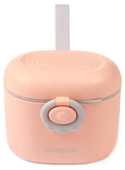Cutie pentru lapte praf cu linguriță Babyono - 240 ml, roz