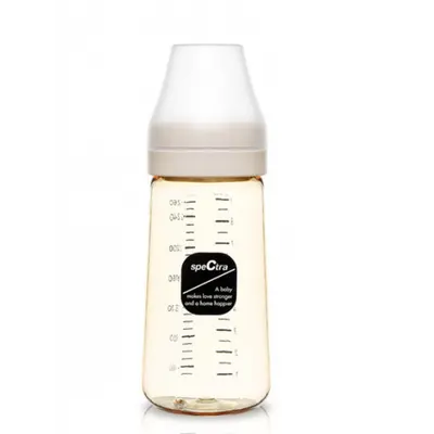 Biberon anticolici premium cu tetina l, galben (260 ml)