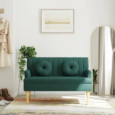 Gossi bancheta cu perne, verde inchis, 113x64,5x75,5 cm, textil