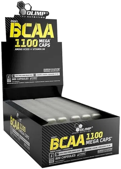 BCAA Mega Caps, 1100 mg, 900 capsule, Olimp