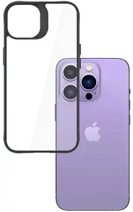 Husă 3mk - Satin Armor Plus, iPhone 14 Pro, transparent /negru