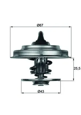 Termostat lichid racire (83 C, cu garnitura) potrivit MERCEDES ACTROS, ACTROS MP2 MP3, ATEGO, ATEGO 2, AXOR, AXOR 2, CAPACITY, CITARO (O 530), CITO (O 520) ADE314N-OM942.911 01.59