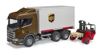 Camion UPS cu incarcator electric Bruder Scania Super 03582
