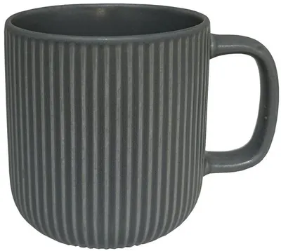 Ceaşcă Maison - Origo, New Bone China, 360 ml, gri închis
