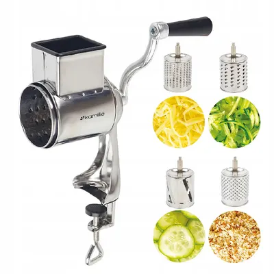 Răzătoare manuală Kamille 4‑în‑1 din inox – multifuncțională Engros