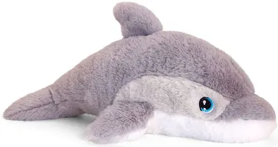 Jucarie ecologica de plus Keel Toys Keeleco - Delfin, 25 cm