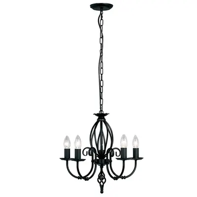 Corp de iluminat suspendat, lustra Artisan 5 Light Chandelier – Black