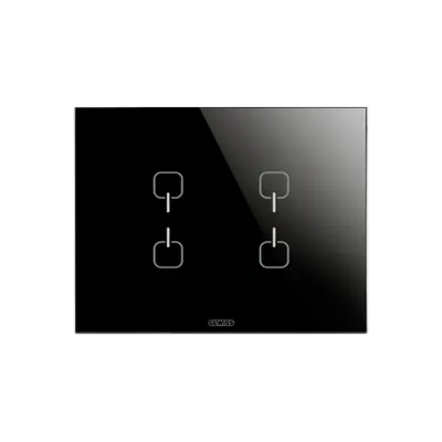 ICE TOUCH Placa KNX - sticla - 4 simboluri - NEGRU - CHORUS
