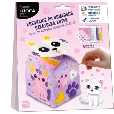 Cutie de creat pe numere Kidea – Puiuți de pisică
