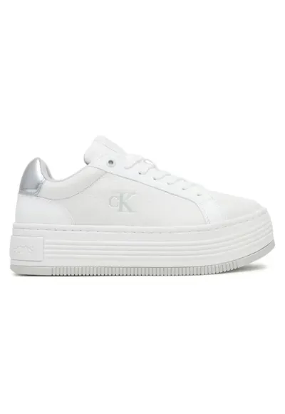 Pantofi sport pentru Femei - bold flatf low lace mg - YW0YW01766-0LI - Alb - Alb