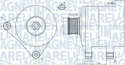 Alternator (14v, 120a) Potrivit Peugeot 208 I; Renault Grand Scenic Ii, Megane Ii, Scenic Ii 1.6 2.0d 09.05