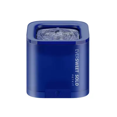 Fantana apa pisici PETKIT SOLO Drinking Fountain – Blue, Capacitate 1.85L, senzor lipsa apa.
