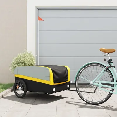 Gossi remorca pentru biciclete, negru si galben, 45 kg, fier